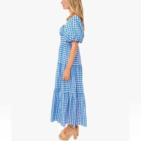 Hyacinth House Harper Maxi Dress Blue Gingham Tuckernuck - Picture 2 of 6